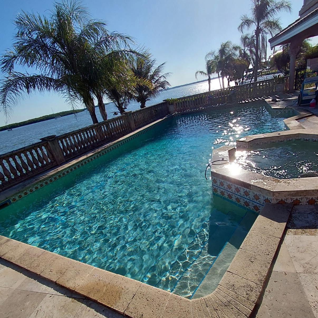 Bayfront Clearwater pool with sparkling clean water
